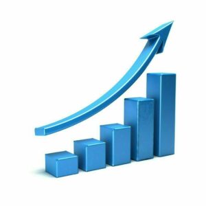 Business growth bar graph